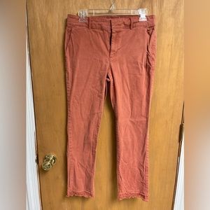 Loft Burnt Orange Cropped Pants